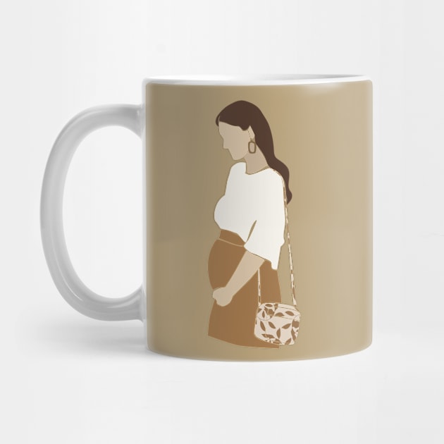 Abstract pregnant vector mother artistic Illustration by NJORDUR